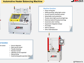 Automotive heater blower balancing machine
