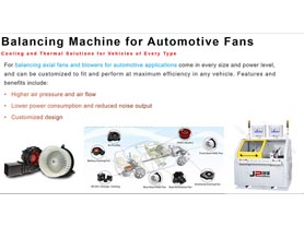 Balancing Machine for Automotive Cooling Fans