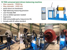 10T Universal Balancing Machine for Heavy Rotors