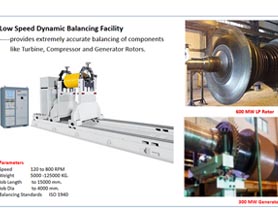 Low Speed Dynamic Balancing Faclility for 300MV Generator .600mv LP Rotor