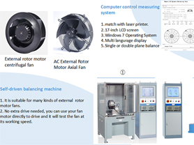 External Rotor Motor Axial Centrifugal Fan Balancing Machine