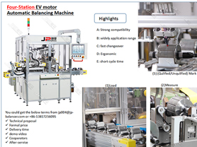 Four Station EV Motor Automatic Balancing Machine