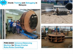 Onsite Training 5T Horizontal Balancing Machine for Fan Crusher Roller in Malaysia