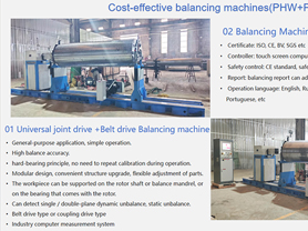 Cost-Effective JP Horizontal Balancing Machines