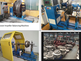 Axial flow pump balancing machine