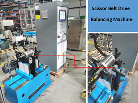 Scissor Belt Drive Balancing Machine